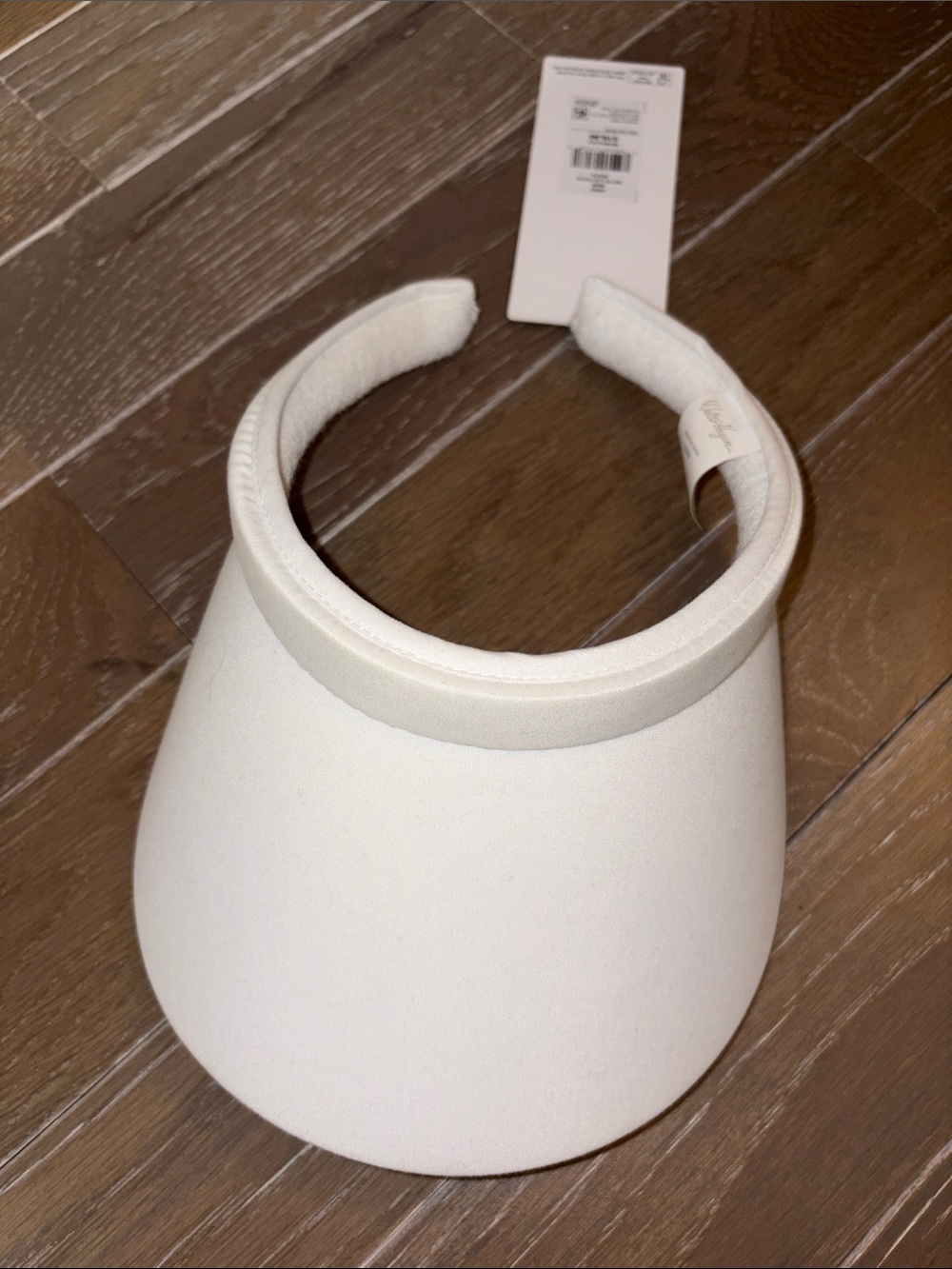White Padded Visor Sun Hat